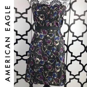 American Eagle Outfitters Women's Black Floral Dress